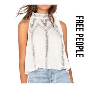 NWT Free People Glitter City High Neck Tank -